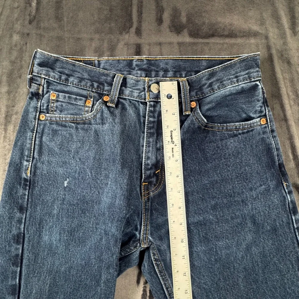 Levi's 505 Regular Fit Jeans Mens 30x32 Dark Wash Blue Straight Leg 00505-0216